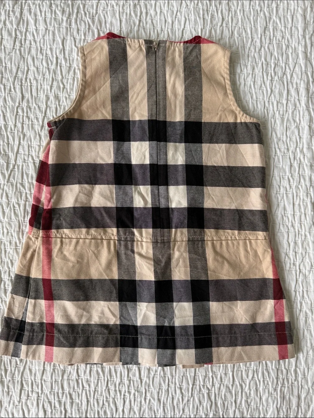 Burberry Beige Plaid Baby Girls' Jumper Dress